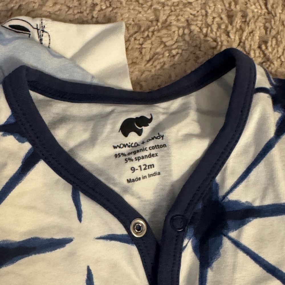 Cozy Kids Bodysuit Set - Navy and White - Picture 2 of 4